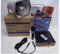 Kit Completo Professional Amplificatore Tromba Microfono per Venditore Ambulante