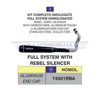 Kit completo Rebel fond. post. all. lucido Kawasaki Vulcan S 650 2014 2015 2016