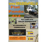 Kit COMPLETO Rialzo Molle + 4 Distanziali Ruota 2cm For Fiat Panda 4x4 2003>2012