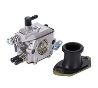 Kit Completo Ricambi Motosega Carburatore e Collettore Aspirazione Universale per Modelli 45 52 58cc