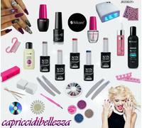 KIT Completo Semipermanente SoakOff 5 Smalti Gel Colorati con Lampada UV SILCARE