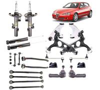 KIT COMPLETO SOSPENSIONI ANTERIORI E POSTERIORI AMMORTIZZATORI BRACCI ALFA 147