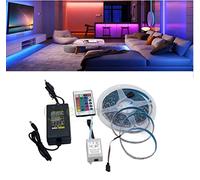 Kit completo striscia led RGB 5 metri 24V 16W 5050 con telecomando trasformatore strip impermeabile esterno