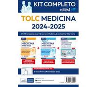 KIT Completo - TOLC Medicina, Odontoiatria, Veterinaria ( K1) manuale + esercizi commentati + raccolta di quiz