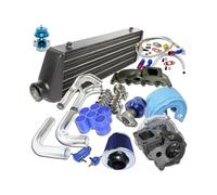Kit completo turbocompressore T3/T4 Turbo Black Intercooler Fit 02 03 04 05 compatibile for Audi A4 B6 1.8T