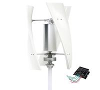Kit Completo Verticale Eolico 12V/24V/48V/110V/220V, turbina eolica da 14000W con regolatore, 3 Pale, per terrazza, Nautica, Camper, Chalet, Barca, bianco-110V