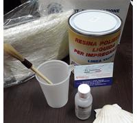 Kit riparazione fibroresina completo 750 ml carrozzeria nautica vetroresina