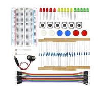 Kit componenti elettronici, 400 fori breadboard starter LED cavo resistore fotoresistore set per Arduino DIY Maker