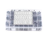 [Kit componenti elettronici] Kit condensatori Condensatori elettrolitici radiali in alluminio assortiti da 500 pezzi 10 V-50 V Gamma da 0,1 uF a 1000 uF - Ideale for progetti elettrici e riparazioni C