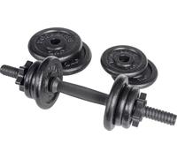Kit manubrio in vinile con ghiera e dischi in ghisa - totale 10kg - palestra a c