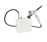 Kit compressore aerografo, compressore aerografo professionale a doppia azione, con accessori, kit mini compressore d'aria per modellismo, artigianato, tatuaggio, cottura (bianco)