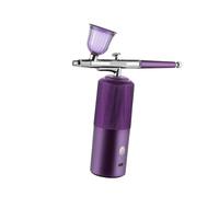 Kit Compressore D'aria Nano Mist Sprayer Nail Manicure Air Brush Makeup Painting Sprayer Gun Tattoo Craft Cake Applicazione multifunzionale(0.3mm-purple)