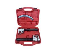 Kit Compressore per Molle Ammortizzatore con Asta Filettata E Ganasce Antiscivolo per Smontaggio Sospensioni E Montaggio di Nuovi Ammortizzatori, Rosso