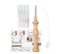 Kit con ago da pugno, penna per ricamo, strumenti per uncinetto, set di aghi regolabili, aghi di varie dimensioni/1,6 mm per punto croce, applique, Br