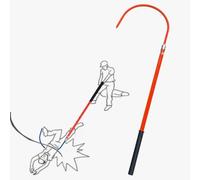 Kit con asta di salvataggio isolata di emergenza, asta di sicurezza da 10 kV-220 kV, bastone portatile per vigili del fuoco/elettricista, capacità di carico 100 kg, 3 m, rosso