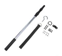 Kit con gancio e corda per scaletta sottotetto, realizzato in lega di alluminio, adatto per scale a soppalco, garage e porte scorrevoli per un facile accesso rialzato