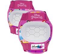 Kit con gomitiere e ginocchiere Disney Principesse da bambina. Taglia XS (3-6 an