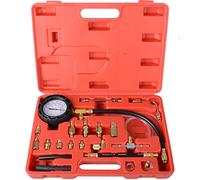Kit con manometro tester di pressione per iniettore della pompa del carburante, per moto, camion, automobile, 0-140 PSI