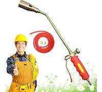 Kit con torcia a propano ad alta potenza, 1.900.000 BTU, con tubo da 2/5 m e accensione a spinta, lanciafiamme resistente per giardino, tetto, vialetto, uso agricolo (diametro 50 mm, tubo da 2 m)