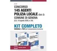 Kit concorso 145 agenti polizia locale (Cat. C) Comune di Genova (G.U. 18 agosto 2020, n. 64). Manuale + Test