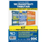 Kit concorso 180 Magistrati tributari. Manuale di teoria e quiz per la prova preselettiva + 4500 quiz ufficiali della banca dati + Manuale Metodo banca dati. Nuova ediz.