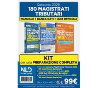 Kit concorso 180 Magistrati tributari. Manuale di teoria e quiz per la prova preselettiva + 4500 quiz ufficiali della banca dati + Manuale Metodo banca dati. Nuova ediz.