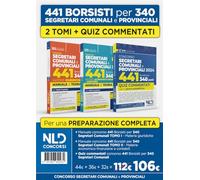 Kit concorso per 441 borsisti per 340 posti da segretari comunali e provinciali: Materie giuridiche + Materie economiche + Quiz commentati. Nuova ediz.