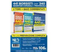 Kit concorso per 441 borsisti per 340 posti da segretari comunali e provinciali: Materie giuridiche + Materie economiche + Quiz commentati. Nuova ediz.