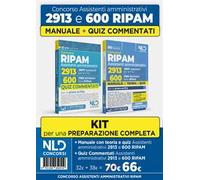 Kit concorso Ripam 3997 posti, profilo 2913 assistenti amministrativi e concorso 1100 posti Ministero della Difesa, profilo per 600 assistenti amministrativi manuale di teoria + quiz commentati