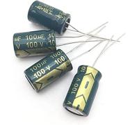 Kit condensatore 10 pezzi Condensatore elettrolitico in alluminio 100 uF 100 V 10 * 17 mm Frekuensi tinggi Condensatori elettrolitici radiali kapasitor Circuiti di controllo