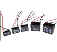 Kit condensatore 10PCS CBB61 Capacità di avviamento AC 450V 1uF -4uf, Terminale a filo Ventilatore da soffitto Avviamento elettronico Condensatori condensatore di marcia Dispositivi elettronici