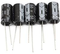 Kit condensatore 120 pz/lotto 15 Valore Condensatori Elettrolitici 50V 1uF-2200uF Kit Campione Condensatore Elettrolitico Radiale Assortimento Condensatori Set Circuiti di controllo