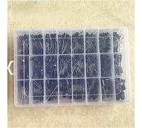 Kit condensatore 500Pcs 0.1UF-1000UF 24Values Condensatori elettrolitici in alluminio Condensatore elettrolitico misto 16-50V Kit assortiti e condensatori for scatola di immagazzinaggio Dispositivi