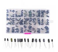 Kit condensatore elettrolitico 200 pezzi 15 valori 0.1Uf-220Uf Radiale Alluminio Con Scatola Per Riparazione Elettronica Fai Da Te E Progetti Circuiti