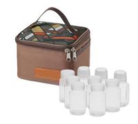Kit condimento da viaggio, set da escursionismo, supporto portatile con in tessuto Oxford 600D crittografato, per campeggio, barattoli di condimento, kit da campeggio per esterni