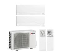 KIT CONDIZIONATORE DUAL SPLIT MITSUBISHI ELECTRIC 2x MSZ-AY35VGKP + MXZ-2F53VF4 Linea Plus, 12000+12000 btu, Inverter, Wi-Fi, 18084 BTU/h