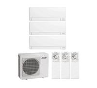 KIT CONDIZIONATORE TRIAL SPLIT MITSUBISHI ELECTRIC 2x MSZ-AY25VGKP + 1x MSZ-AY35VGKP + MXZ-3F54VF4 Linea Plus, 9000+9000+12000 btu, Inverter, Wi-Fi, 18425 BTU/h