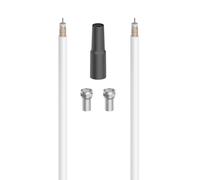 Kit connessione SAT ""Digitale"", 90dB, 10m, 2 f. F maschio, 1 prot. intemp.