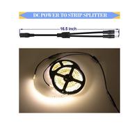 Kit Connettore LED A 2 Pin, Connettori Senza Saldatura, Sdoppiatore Jack CC A 2 Vie per Striscia LED 2835 A 2 Pin da 8 Mm