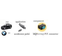 Kit Connettore MQS 6 vie per BMW serie 3 E46 cablaggio pedale accelleratore
