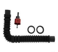 Kit connettore secchio acqua piovana con tubo estensibile regolabile e guarnizioni impermeabili, include punta trapano per una maggiore capacità di stoccaggio nei sistemi a pioggia