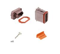Kit connettore serie DT15 femmina 12 vie da C.S. Marrone