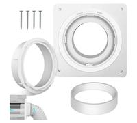 Kit connettore sfiato asciugatrice con piastra a parete per tubi da 4 pollici e