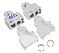 Kit connettori terminali batteria auto Starrypxl Display voltmetro digitale 0 4 8 10 AWG Calibro oro Durevole Facile installazione Ideale gestione dell'alimentazione (B (argent))
