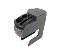 Kit console centrale per auto Scatola portaoggetti per bracciolo della console universale a due fori adatta per accessori per auto con bottiglia AC-458A(Gray)