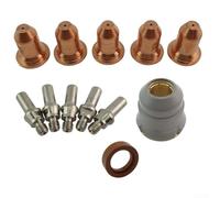 Kit Consumabili per torcia per plasma CUT30 PC210 LC25 12 Kit | Compatibile CUT30, PC210, LC25; 5 elettrodi, 5 testine, 1 , 1 cappuccio; taglio preciso