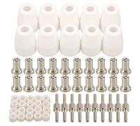 Kit consumabili torcia taglierina al plasma ricambio 10pz elettrodi 20pz ugelli