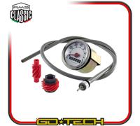 KIT CONTACHILOMETRI VESPA 50 N L R S TACHIMETRO TONDO 80 KMH COMPLETO con CAVO