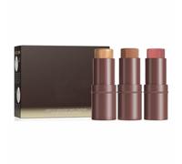 Kit Contorno Stick Set 3 Pezzi, Stick Crema Illuminante Blush Bronzer Waterproof, Lunga Tenuta Non Untuoso Scolpire Viso, Sfumabile Facilmente Per Tutti I Tipi Di Pelle (6g x 3) (#C)