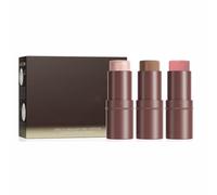 Kit Contorno Stick Set 3 Pezzi, Stick Crema Illuminante Blush Bronzer Waterproof, Lunga Tenuta Non Untuoso Scolpire Viso, Sfumabile Facilmente Per Tutti I Tipi Di Pelle (6g x 3) (#A)